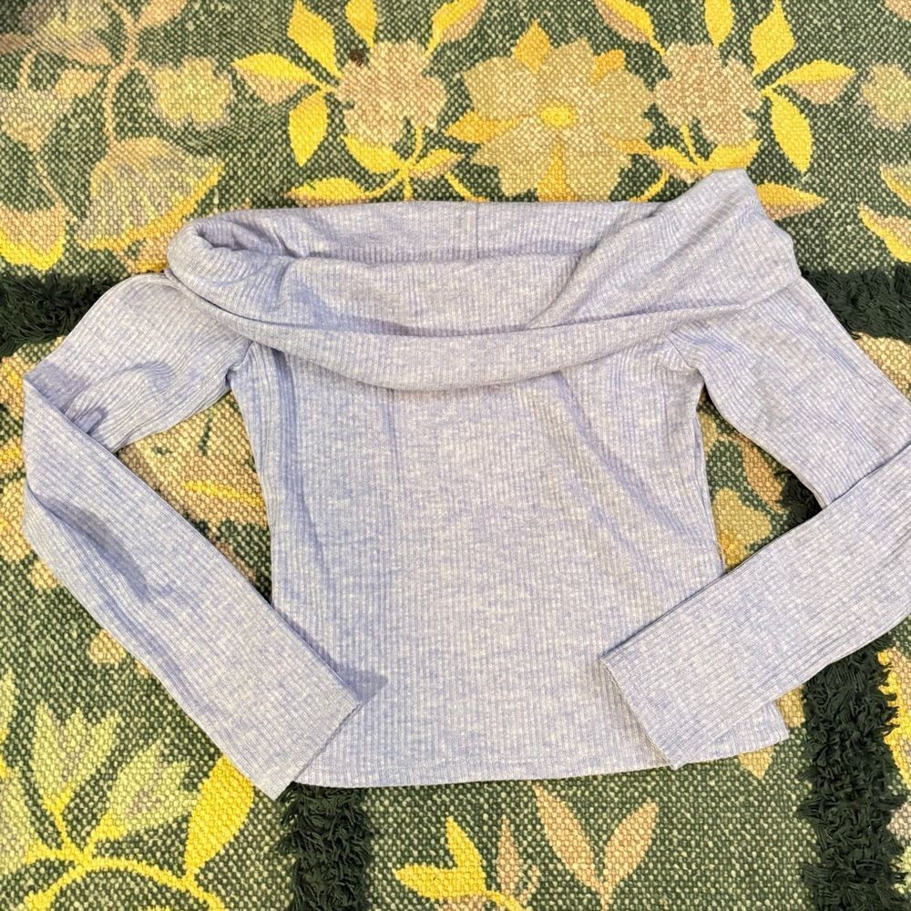 Lovers + friends Baby Blue off the shoulder sweater Small